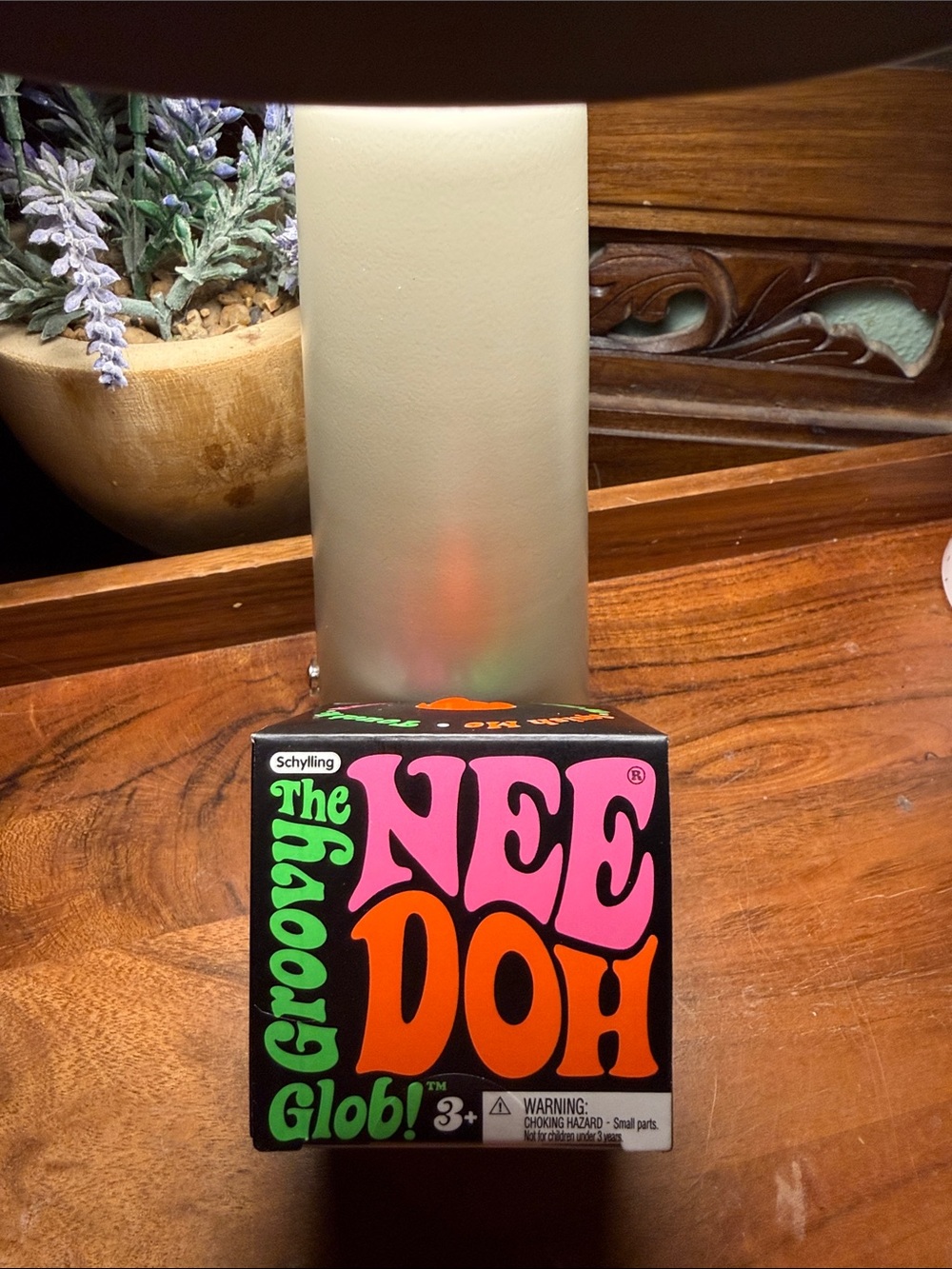 Viral Nee-Doh Groovy Globi Stress Ball Squishy - Neon Orange